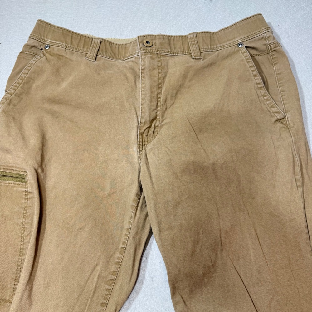 Weatherproof Honey Brown Cargo Pants‎ Men's 36x32 Cotton Stretch Outdoor Work
